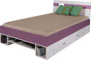 Кровать Next 18, 200x120 см, белый/фиолетовый цвет цена и информация | Детские кровати | hansapost.ee