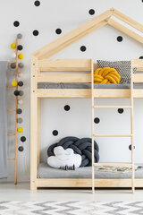 Двухъярусная кровать с лестницей Dalida-2, 90х200 см, цвета дуба цена и информация | Детские кровати | hansapost.ee