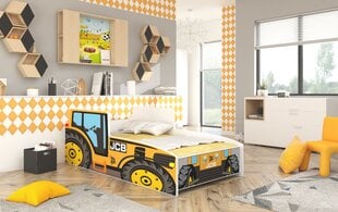 Lastevoodi ADRK Furniture Tractor, 140x70cm, kollane цена и информация | Детские кровати | hansapost.ee