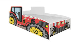 Детская кровать ADRK Furniture Tractor, 160x80см, красная цена и информация | Детские кровати | hansapost.ee