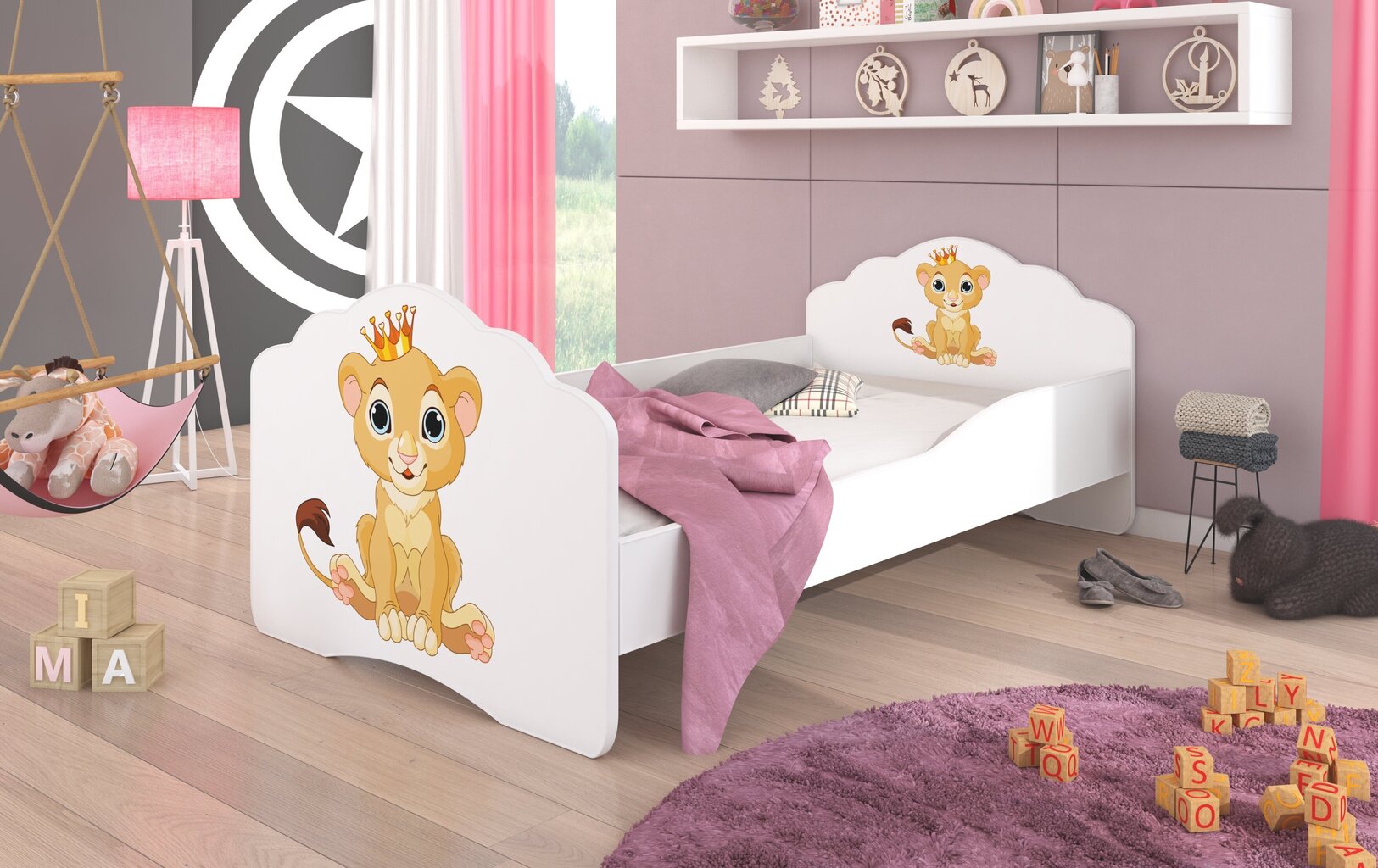 Lastevoodi ADRK Furniture Casimo Lion, 160x80cm hind ja info | Lastevoodid | hansapost.ee