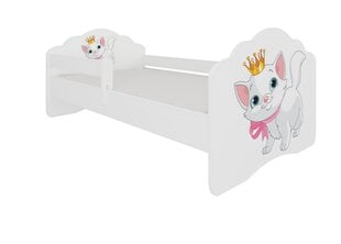 Lastevoodi eemaldatava kaitsega ADRK Furniture Casimo Cat, 80x160 cm цена и информация | Детские кровати | hansapost.ee