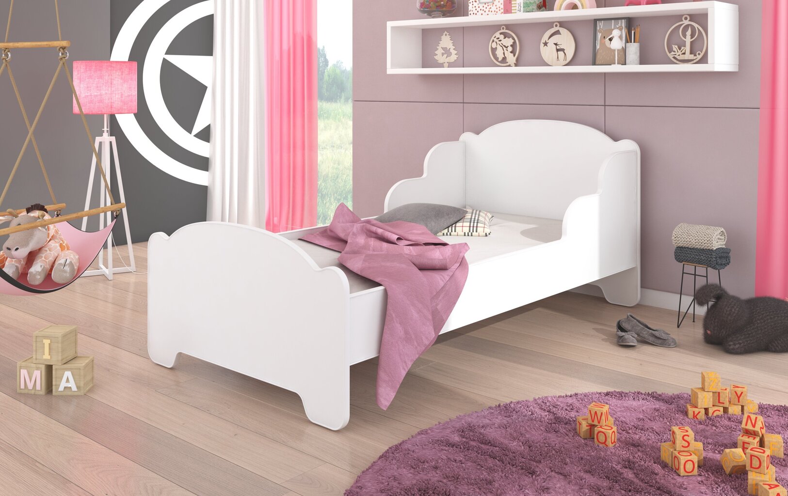 Lastevoodi ADRK Furniture Amadis 164, 80x160 cm, valge цена и информация | Lastevoodid | hansapost.ee