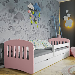 Детская кровать Selsey Pamma, 80x140 см, белая/светло-розовая цена и информация | Детские кровати | hansapost.ee