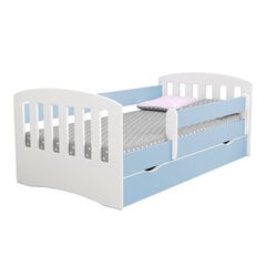 Детская кровать с матрасом Selsey Pamma, 80x160 см, белая/синяя цена и информация | Детские кровати | hansapost.ee