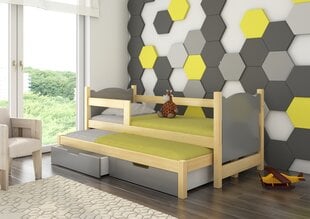 Детская кровать Campos, 180 x 75/172 x 75 см, серая/коричневая цена и информация | Детские кровати | hansapost.ee