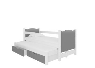 Детская кровать Campos, 180 x 75/172 x 75 см, серая/белая цена и информация | Детские кровати | hansapost.ee