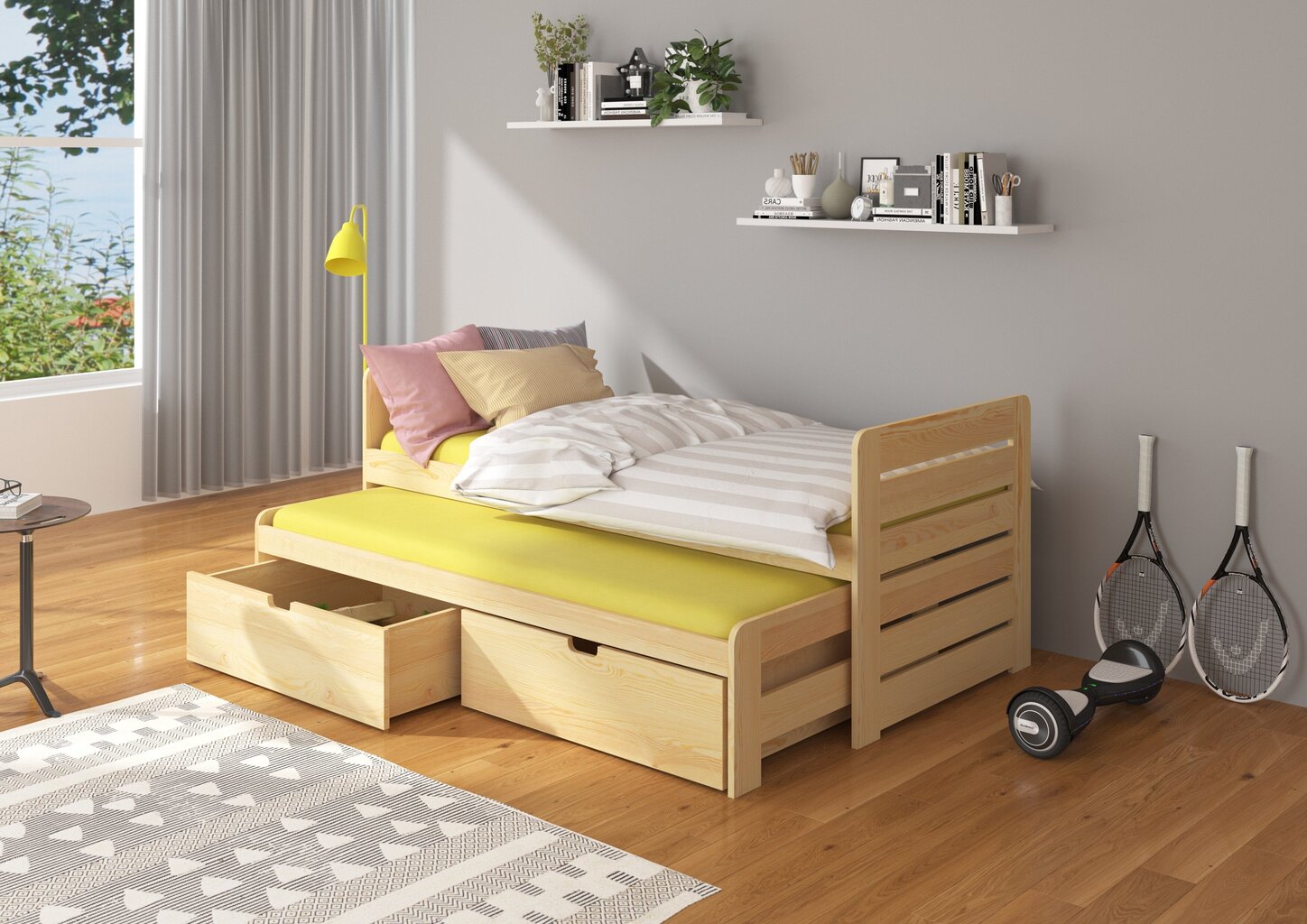 Lastevoodi ADRK Furniture Tomi 04 200x90, pruun цена и информация | Lastevoodid | hansapost.ee