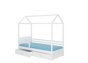 Voodi ADRK Furniture Rose 80x190 cm katusega, valge/sinine цена и информация | Детские кровати | hansapost.ee