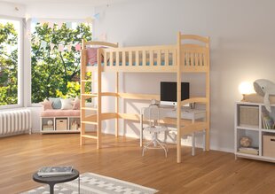 Кровать двухъярусная Adrk Furniture Miago 80x180 см, светло-коричневая цена и информация | Детские кровати | hansapost.ee