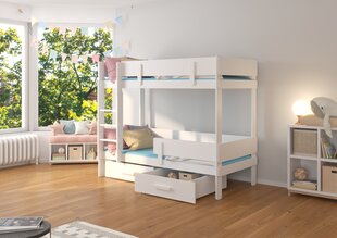 Кровать двухъярусная ADRK Furniture Etiona 90x200 см, белая цена и информация | Детские кровати | hansapost.ee