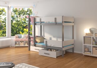 Кровать двухъярусная ADRK Furniture Etiona 90x200 см, серая цена и информация | Детские кровати | hansapost.ee