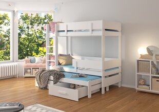 Кровать двухъярусная ADRK Furniture Etapo 80x180 см, белая цена и информация | Детскиe кровати | hansapost.ee