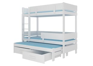Кровать двухъярусная ADRK Furniture Etapo 90x200 см, белая цена и информация | Детские кровати | hansapost.ee