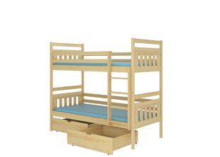 Кровать двухъярусная ADRK Furniture Ada 80x180 см, светло-коричневая цена и информация | Детские кровати | hansapost.ee