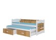 Lastevoodi Adrk Furniture Tiarro 80x180 cm, valge/pruun цена и информация | Lastevoodid | hansapost.ee