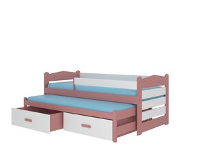 Lastevoodi Adrk Furniture Tiarro 80x180 cm, roosa/valge цена и информация | Детские кровати | hansapost.ee