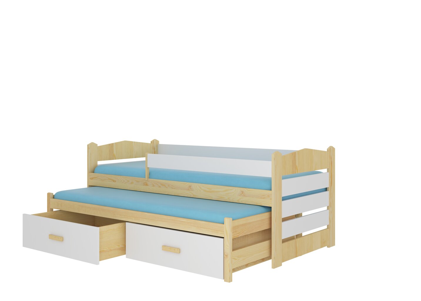 Lastevoodi Adrk Furniture Tiarro 80x180 cm, helepruun/valge цена и информация | Lastevoodid | hansapost.ee