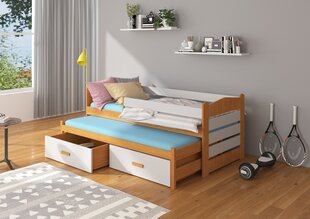 Lastevoodi Adrk Furniture Tiarro 80x180 cm koos küljekaitsega, pruun/hall цена и информация | Детские кровати | hansapost.ee