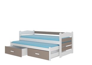 Lastevoodi Adrk Furniture Tiarro 90x200 cm, valge/helepruun цена и информация | Детские кровати | hansapost.ee