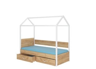 Кровать ADRK Furniture Otello 80x180 см, коричневая/белая цена и информация | Детские кровати | hansapost.ee