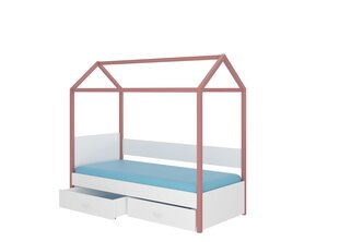 Кровать ADRK Furniture Otello 80x180 см, розовая/белая цена и информация | Детские кровати | hansapost.ee