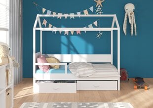 Кровать ADRK Furniture Otello 80x180 см с боковой защитой, коричневая/розовая цена и информация | Детские кровати | hansapost.ee