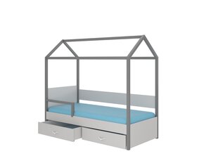 Кровать ADRK Furniture Otello 90x200 см с боковой защитой, серая цена и информация | Детские кровати | hansapost.ee