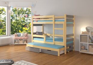 Voodi ADRK Furniture Karlo, pruun/hall цена и информация | Детские кровати | hansapost.ee