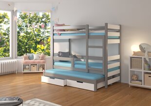 Кровать ADRK Furniture Karlo, серая/белая цена и информация | Детские кровати | hansapost.ee