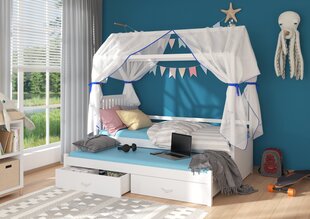 Voodi ADRK Furniture Jonasek 80x180cm, valge цена и информация | Детские кровати | hansapost.ee