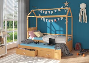 Кровать ADRK Furniture Jonasek 80x180см, коричневая цена и информация | Детские кровати | hansapost.ee
