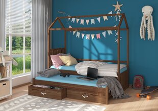 Кровать ADRK Furniture Jonasek 80x180см, коричневая цена и информация | Детские кровати | hansapost.ee