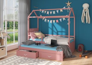 Кровать ADRK Furniture Jonasek с боковой защитой 80x180см, розовая цена и информация | Детские кровати | hansapost.ee