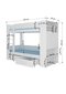 Voodi ADRK Furniture Garet 90x200 cm, valge/pruun цена и информация | Lastevoodid | hansapost.ee