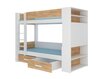Voodi ADRK Furniture Garet 90x200 cm, valge/helepruun hind ja info | Lastevoodid | hansapost.ee