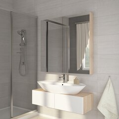 Подвесной шкаф для ванной комнаты Della, цвета дуба цена и информация | Шкафчики для ванной | hansapost.ee