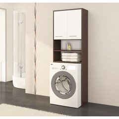 Шкафчик над стиральной машиной NORE Fin, коричневый/белый цена и информация | NORE Мебель для ванной | hansapost.ee