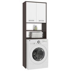 Шкафчик над стиральной машиной NORE Fin, коричневый/белый цена и информация | Шкафчики для ванной | hansapost.ee