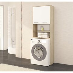 Шкафчик над стиральной машиной FIN, цвета дуба/белый цена и информация | Шкафчики для ванной | hansapost.ee