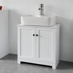 Напольный шкафчик для ванной под раковину SoBuy BZR18-W, белый цена и информация | SoBuy Мебель и домашний интерьер | hansapost.ee