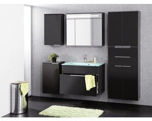 Верхний шкафчик для ванной со светодиодной подсветкой Кара 3D, тёмно-серый цена и информация | Fackelmann Мебель и домашний интерьер | hansapost.ee