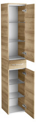 Шкаф-пенал для ванной комнаты Fackelmann Milano 2T1S, светло-коричневый цена и информация | Шкафчики для ванной | hansapost.ee