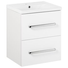 Alumine vannitoakapp valamuga Defra Loreto D50, valge price and information | Bathroom cabinets | hansapost.ee