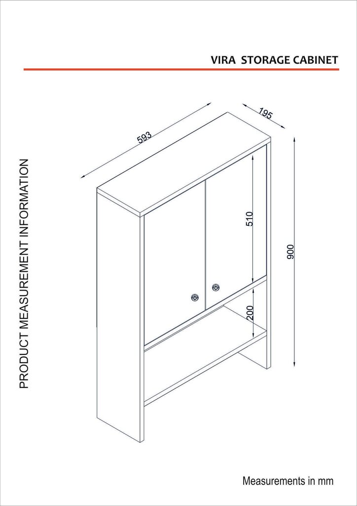 Vannikapp Kalune Design 756(IV), valge цена и информация | Vannitoakapid | hansapost.ee