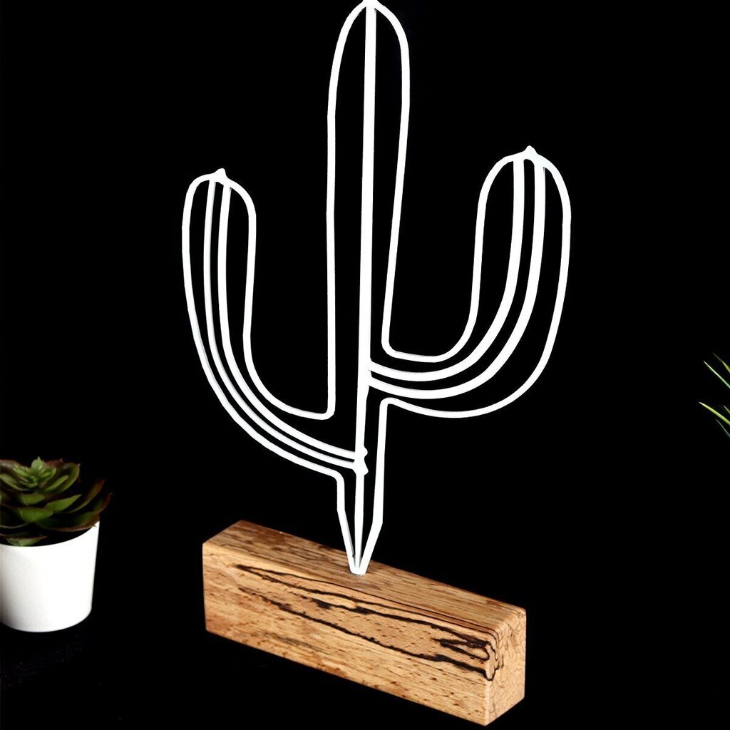 Dekoratiivne kuju Cactus White hind ja info | Sisustuselemendid | hansapost.ee