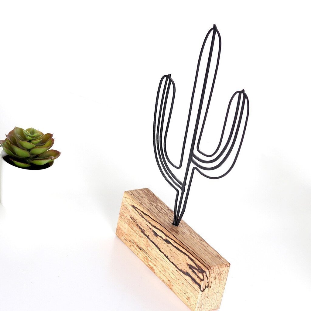 Dekoratiivne kuju Cactus Mini Black hind ja info | Sisustuselemendid | hansapost.ee