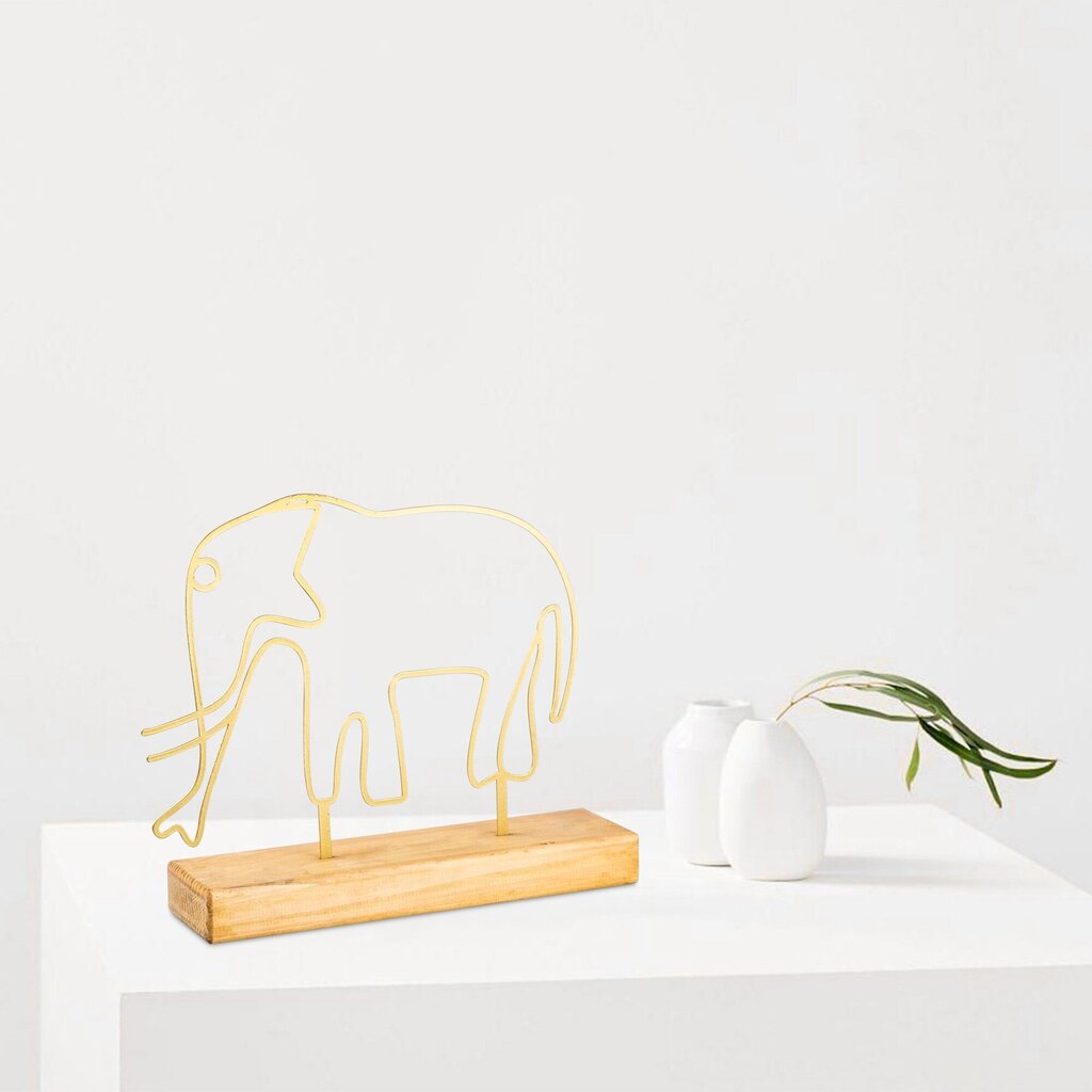 Dekoratiivne kuju Elephant Gold цена и информация | Sisustuselemendid | hansapost.ee