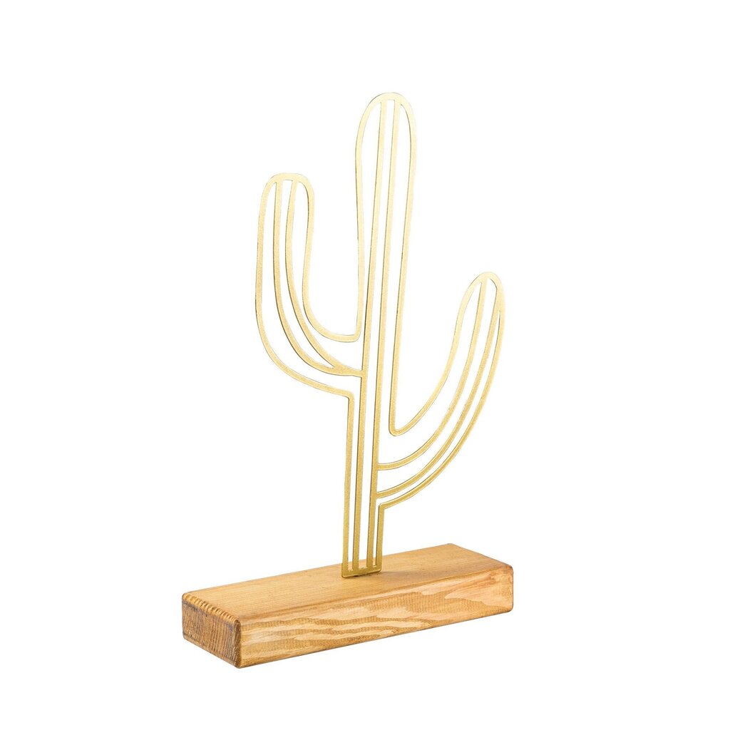 Dekoratiivne kuju Cactus Gold цена и информация | Sisustuselemendid | hansapost.ee