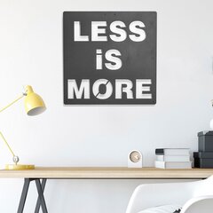 Металлическая декорация на стену Less Is More, 50x50 см цена и информация | Детали интерьера | hansapost.ee